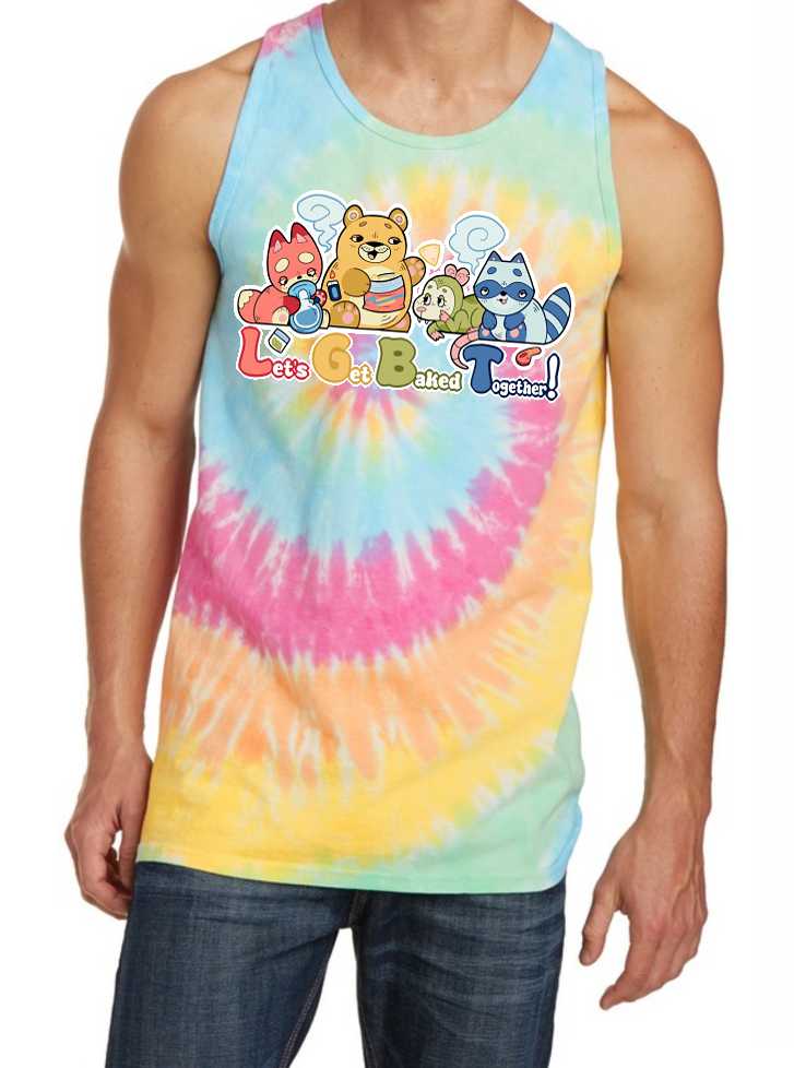 Let's Get Baked Together Tank Top | WEIRD STUFF | Pastel Tie-Dyed | LGBT | 420